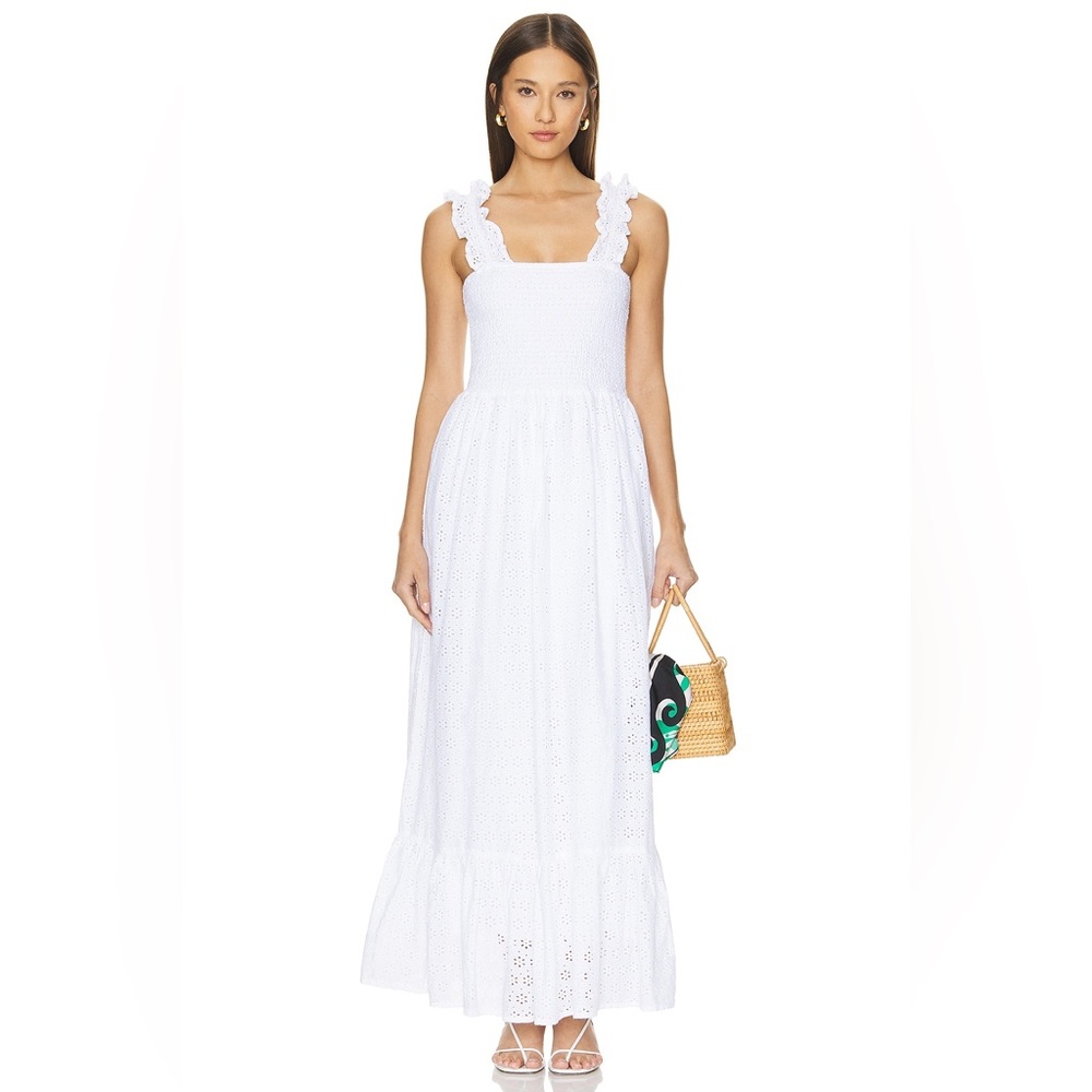 EYELET MAXI DRESS